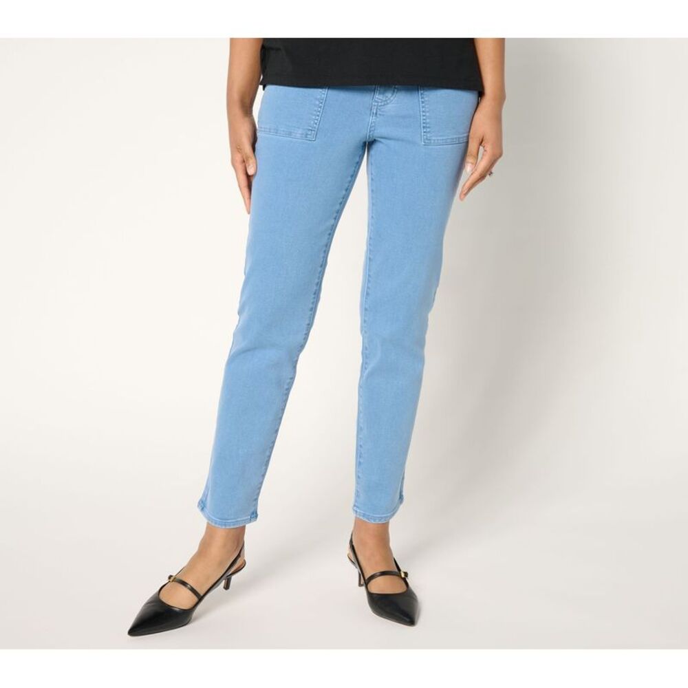 Adidas Women's Pants Sz 14 Women Control Contour Curves Straight Leg Blue